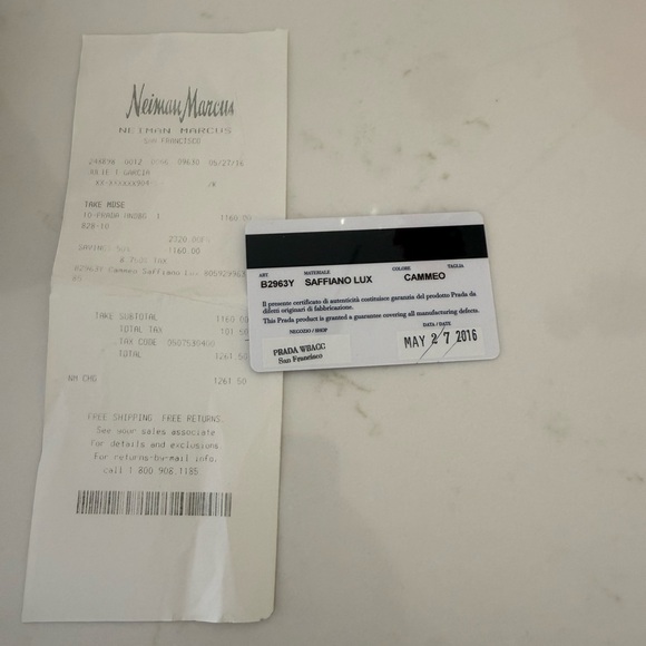 Prada Saffiano Lux Galleria Front Pocket Tote Cammeo - Picture 10 of 10
